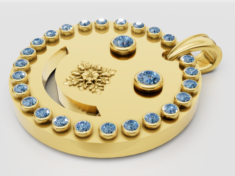 Smiley Pendant Model Cetak 3D