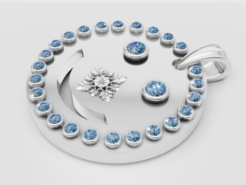 Smiley Pendant Model Cetak 3D