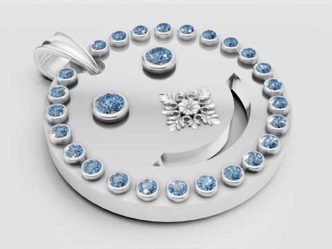 Smiley Pendant Model Cetak 3D