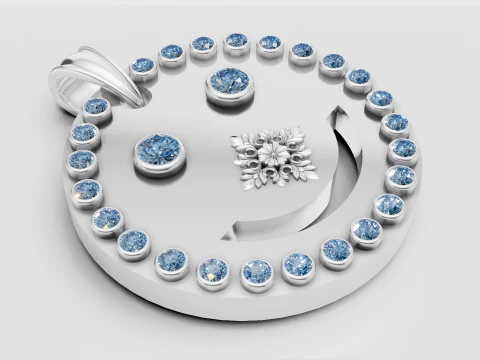 Smiley Pendant 3D Print Model