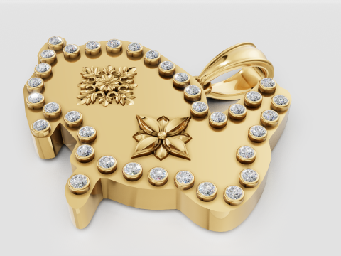 Rabbit Pendant 3D Print Model