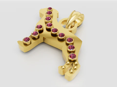 Dog Pendant 3D Print Model