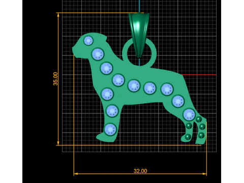 Dog Pendant 3D Print Model