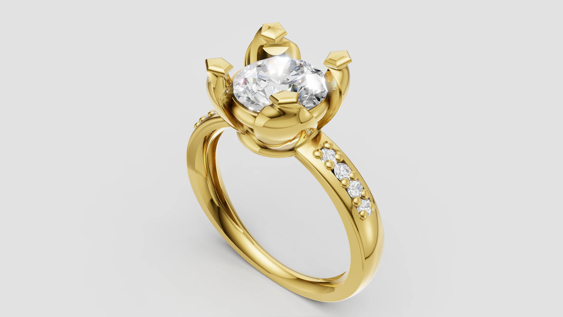 Diamond Ring design 3D Print Model .c4d .max .obj .3ds .fbx .stl .blend