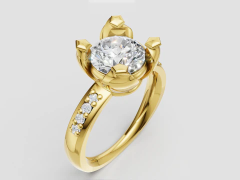 Diamond Ring design 3D Print Model