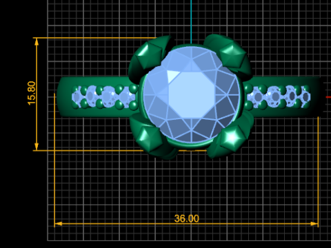 Diamond Ring design 3D Принт Модель