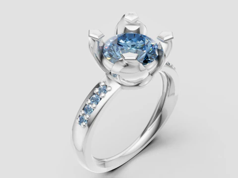Diamond Ring design 3D Print Model
