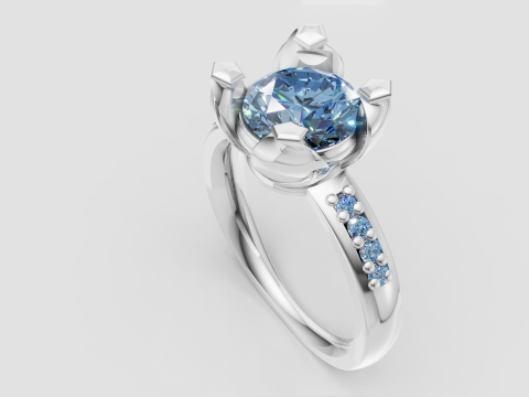 Diamond Ring design 3D Принт Модель