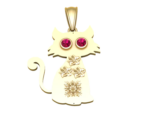 Cat pendant 3D Print Model