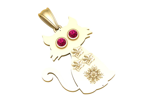 Cat pendant 3D Print Model