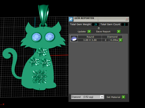 Cat pendant 3D Print Model
