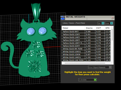Cat pendant 3D Print Model