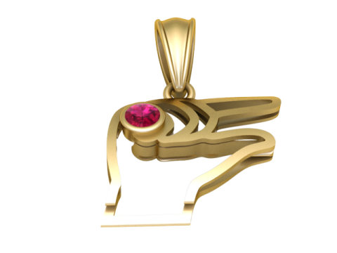 Gold Pendant 3D Print Model