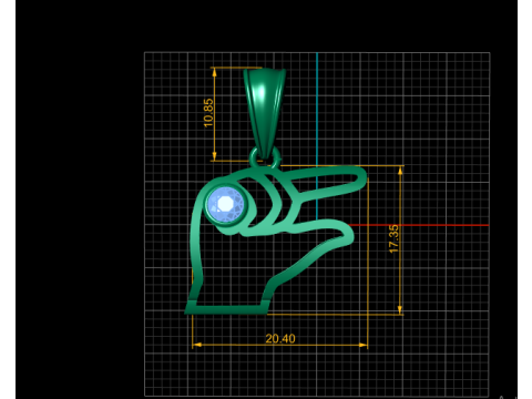 Gold Pendant 3D Print Model