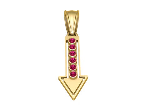 Arrow Pendant 3D Print Model