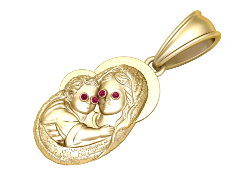 Religious Pendant 3D Print Model