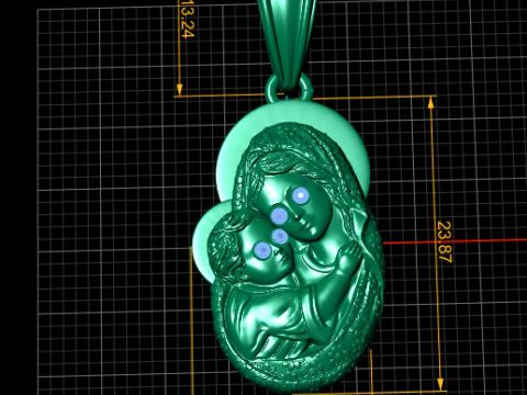 Religious Pendant 3D Print Model