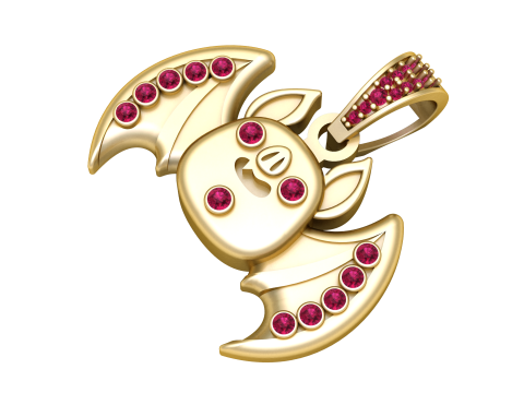 Bat Pendant 3D Baskı Modeli