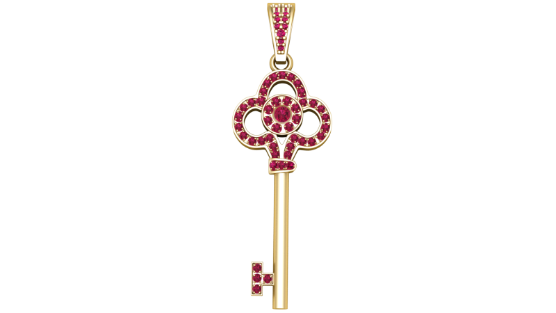 Key Pendant Model Cetak 3D .c4d .max .obj .3ds .fbx .stl .blend
