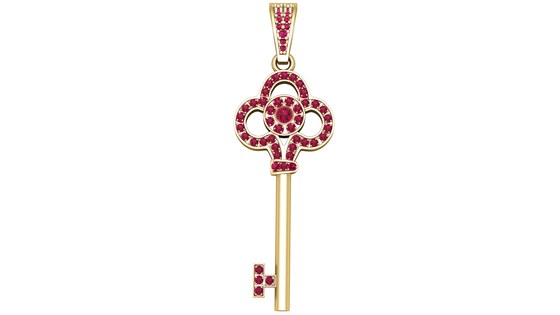 Key Pendant 3D Print Model .c4d .max .obj .3ds .fbx .stl .blend 