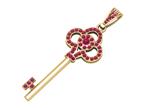 Key Pendant Model Cetak 3D
