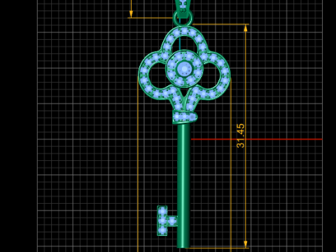 Key Pendant Model Cetak 3D