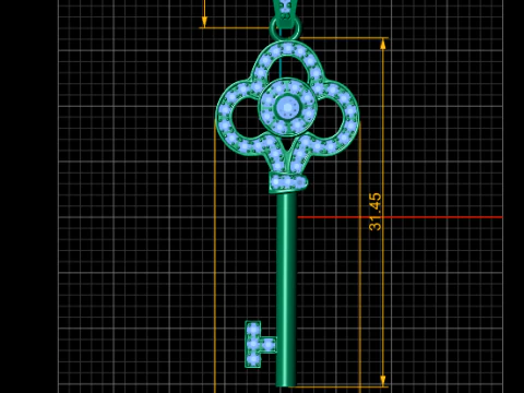 Key Pendant 3D Print Model
