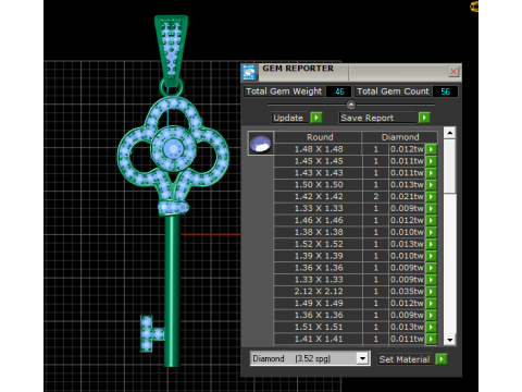 Key Pendant Model Cetak 3D