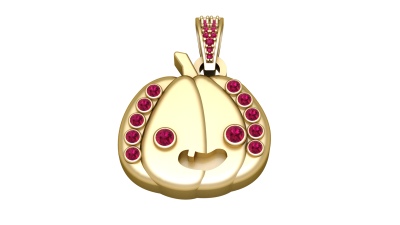 Pumpkin Pendant Model Cetak 3D .c4d .max .obj .3ds .fbx .stl .blend