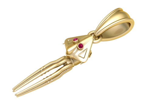 Squid Pendant 3D Принт Модель