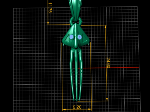 Squid Pendant 3D Принт Модель