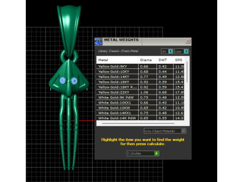Squid Pendant 3D Принт Модель