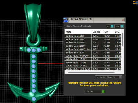 Anchor Pendant 3D Print Model