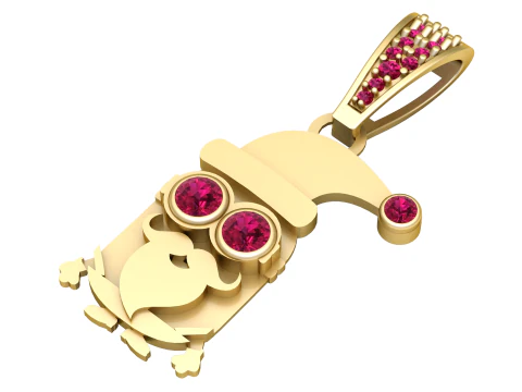 Santa Pendant 3D Print Model