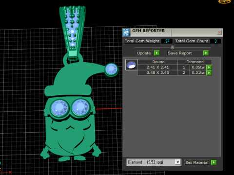 Santa Pendant 3D Print Model