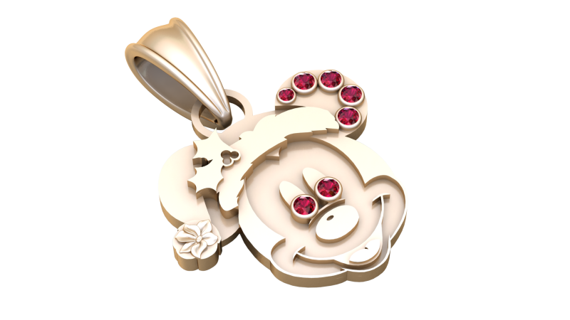 Cartoon Pendant 3D Принт Модель .c4d .max .obj .3ds .fbx .stl .blend 