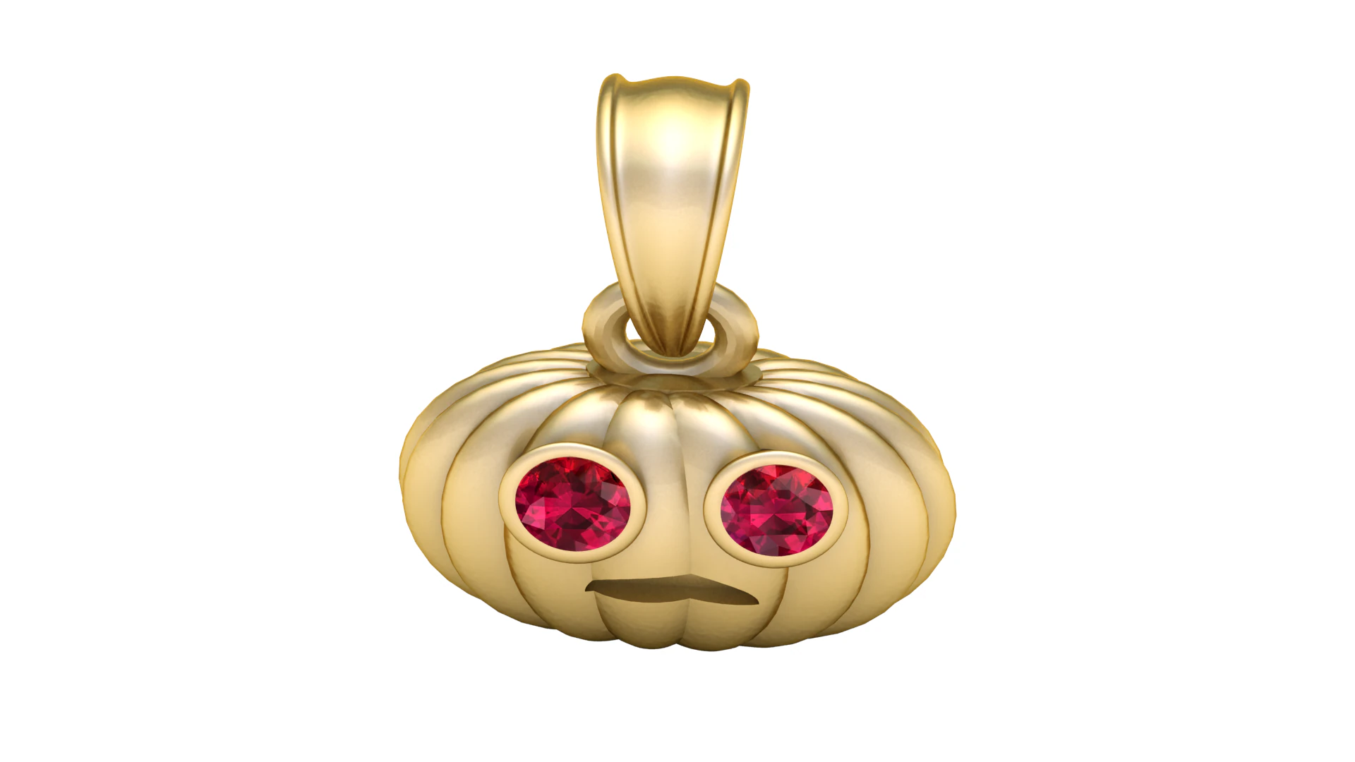 Pumpkin Face Pendant 3D Print Model .c4d .max .obj .3ds .fbx .stl .blend 