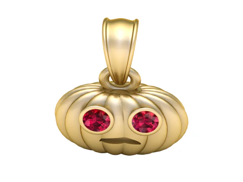 Pumpkin Face Pendant 3D Print Model