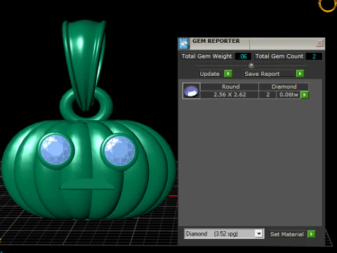 Pumpkin Face Pendant 3D Print Model