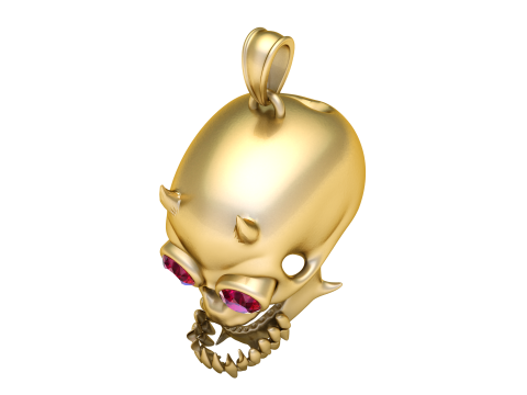 Skull Pendant 3D Print Model