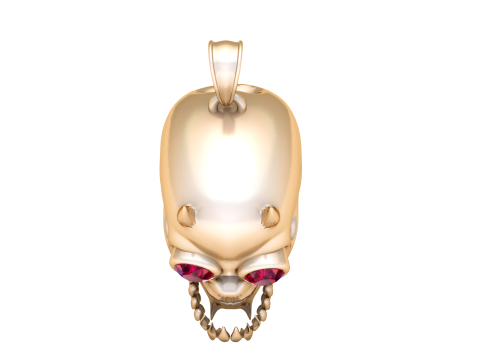 Skull Pendant 3Dプリントモデル