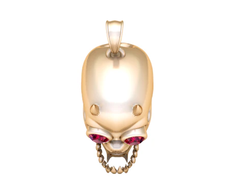 Skull Pendant 3D Print Model