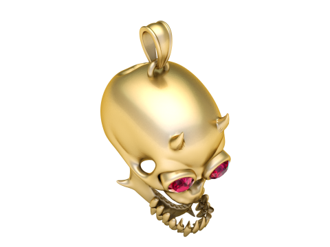 Skull Pendant 3Dプリントモデル
