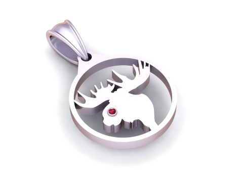 Moose Pendant Modelo de impresión 3D