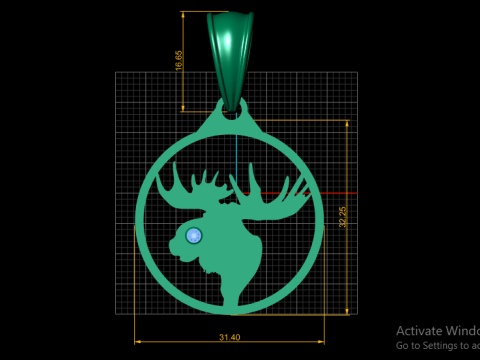 Moose Pendant Modelo de impresión 3D