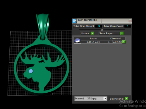 Moose Pendant Modelo de impresión 3D