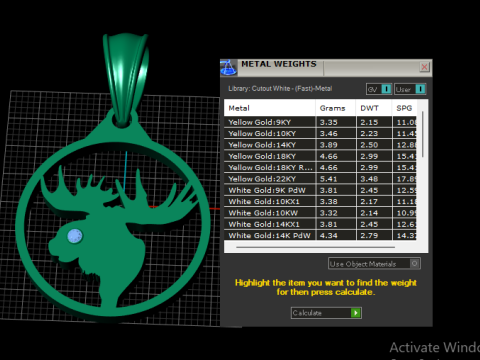 Moose Pendant Modelo de impresión 3D