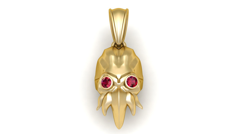 Squid Pendant 3D 프린트 모델 .c4d .max .obj .3ds .fbx .stl .blend 