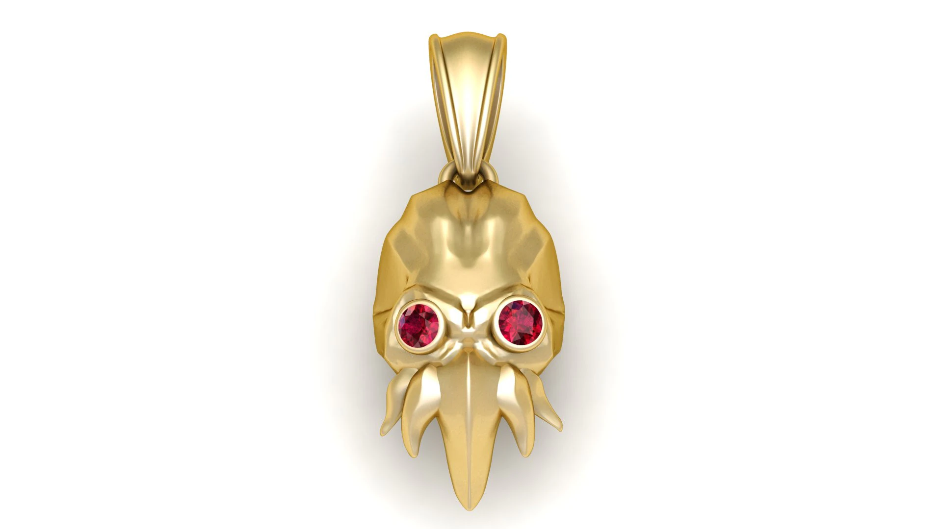Squid Pendant 3D Print Model .c4d .max .obj .3ds .fbx .stl .blend