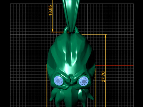 Squid Pendant 3D Print Model